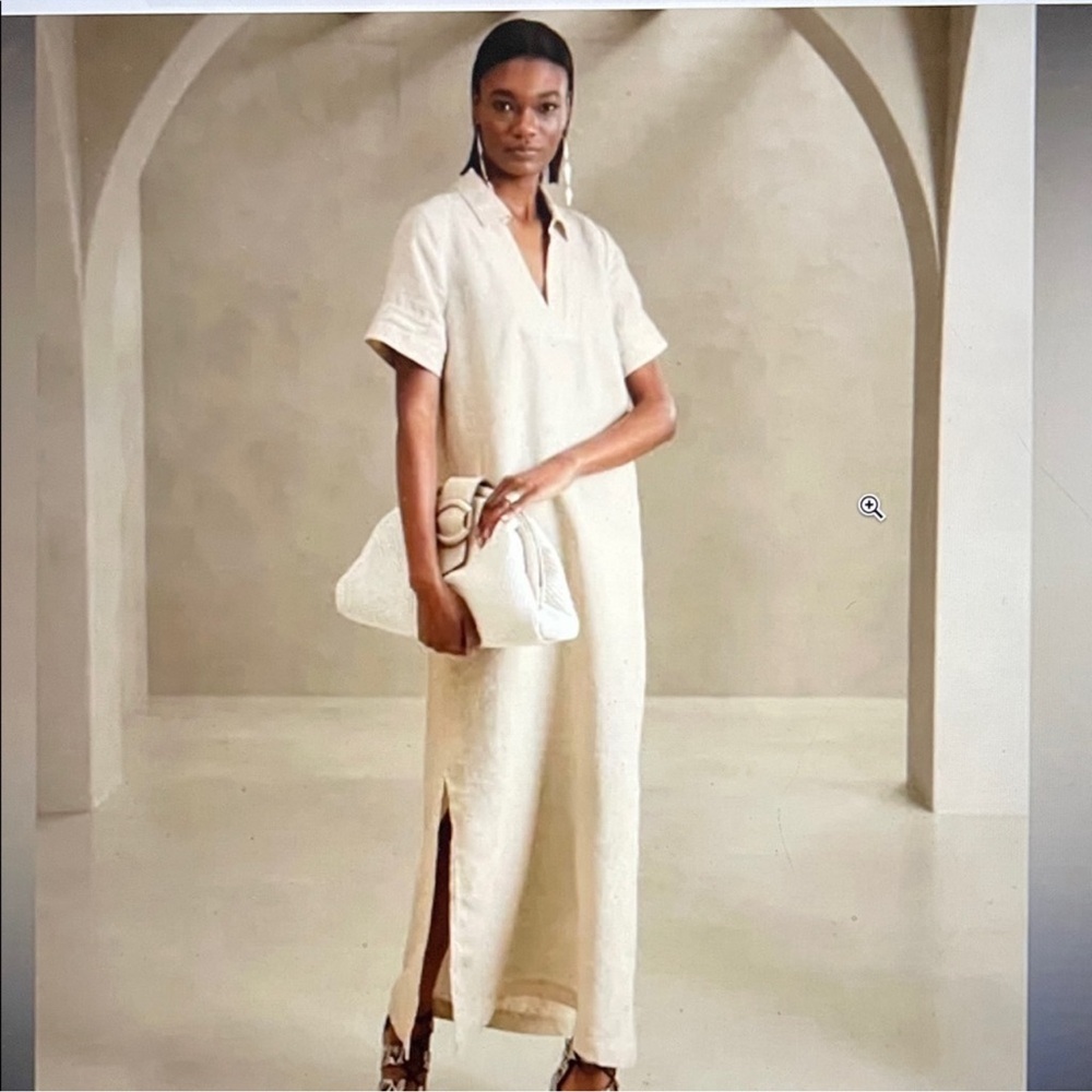 Banana Republic Cream Polo Short-Sleeve Maxi Dress - Picture 2 of 7